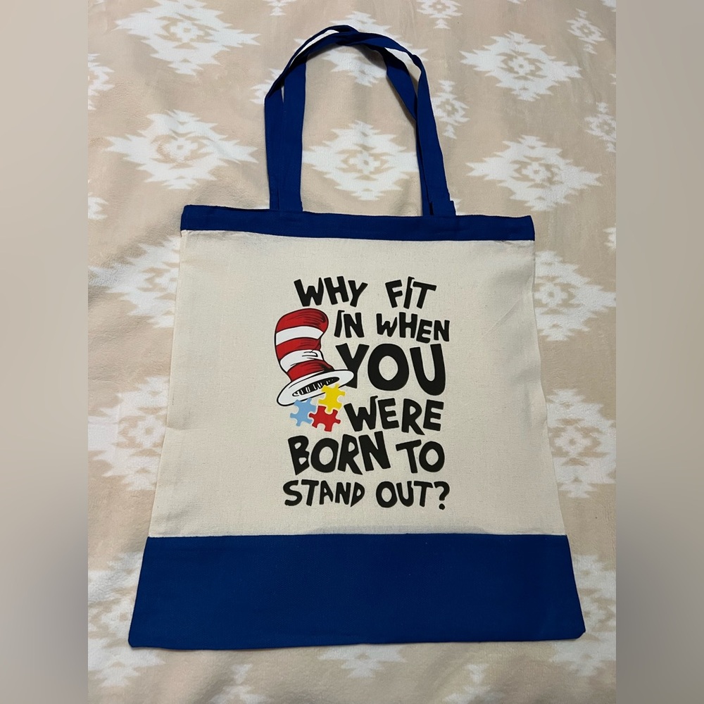 Why Fit In When You Were Born To Stand Out Dr Seus Shoulder Bag 🧩